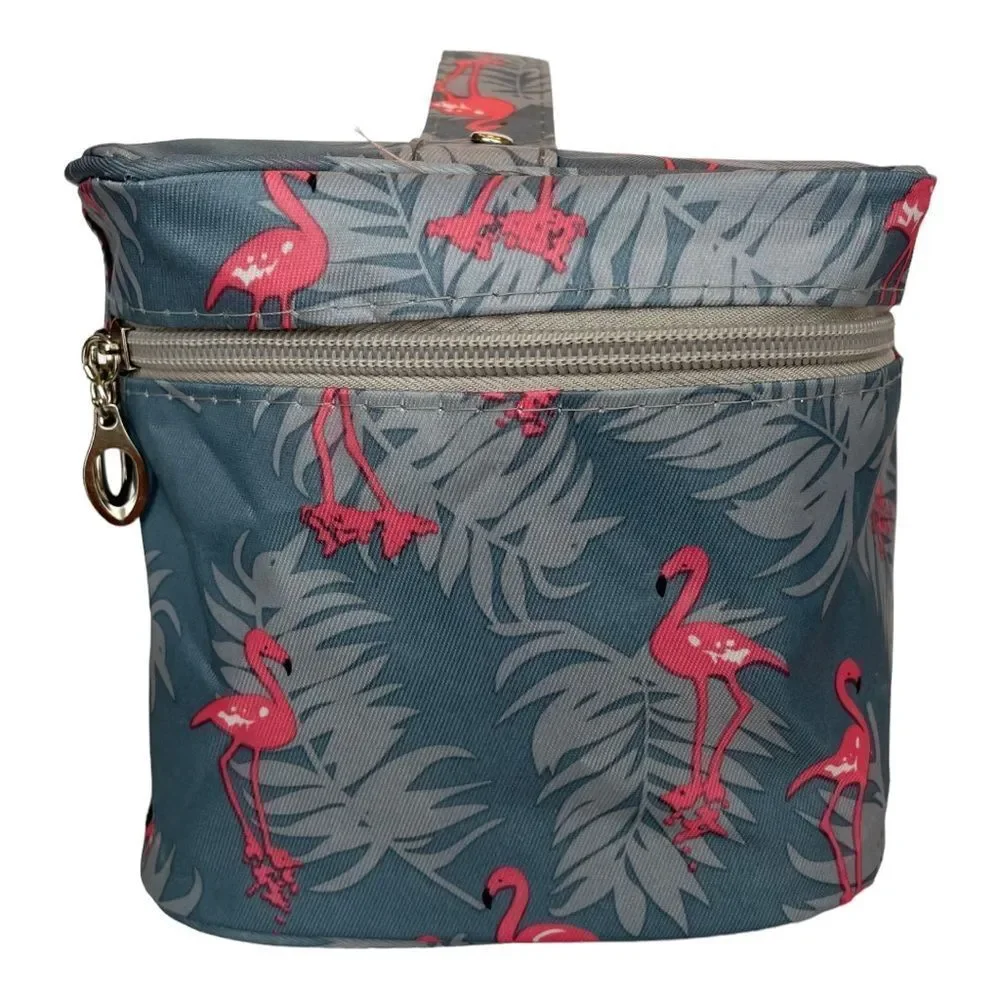 FLAMINGO OVERSIZED TRAVEL COSMETIC BAG